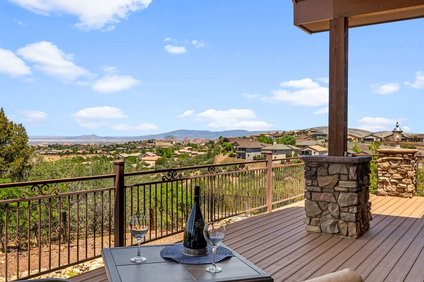 Balcony of a Prescott-area real estate listing